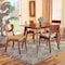 Baxton Studio Katya Mid-Century Modern Sand Fabric and Walnut Brown Finished Wood 5-Piece Dining Set 183-11636-11644-Zoro - alternate 5